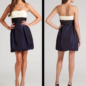 BCBG Pleated Taffeta Bubble Hem Cocktail Dress 6